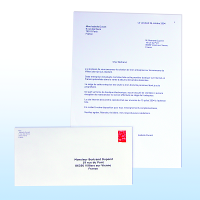 Envoyer une lettre par la poste