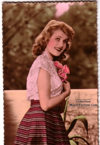 Jolie catherinette pour carte postale ancienne