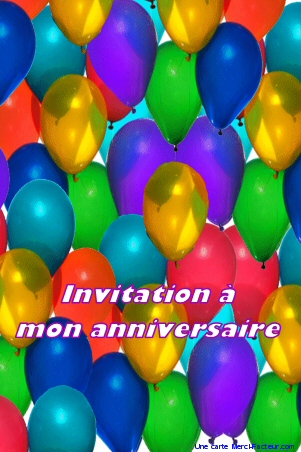 Carte invitation anniversaire pour enfant à imprimer gratuite et à envoyer par la Poste