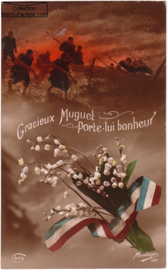 Du muguet pour les poilusde 14/18 sue carte postale