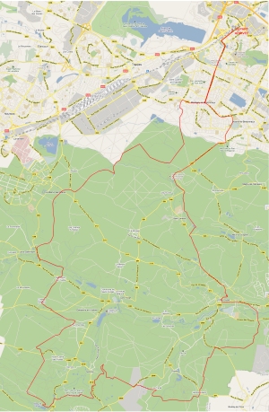 Plan circuit randonnée en VTT en vallée de chevreuse depuis Montigny le Bretonneux