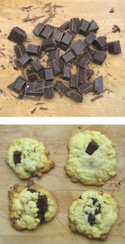 cookies au chocolat de vacances