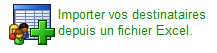 Icone pour charger une liste des destinataires de la carte de remerciement de mariage
