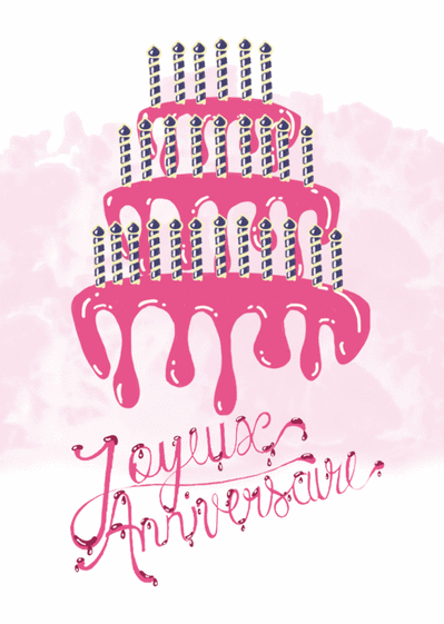 Résultat de recherche d'images pour "gros gateau rose anniversaire"