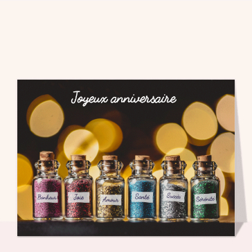 Les fioles du bonheur  joyeux anniversaire