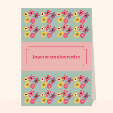 Joyeux anniversaire brodé