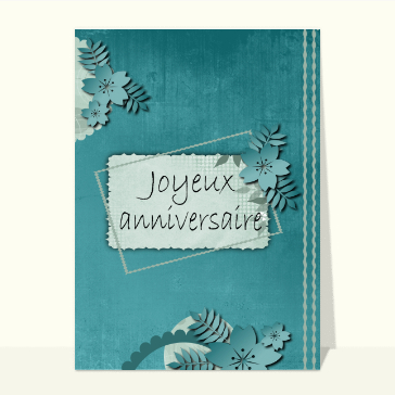 Joyeux anniversaire avec des fleurs