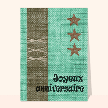 Carte anniversaire : Joyeux anniversaire sur de la laine