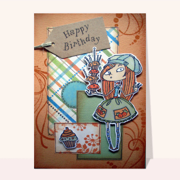 Carte anniversaire : Collage Happy Birthday