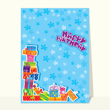 Happy birthday avec des cadeaux