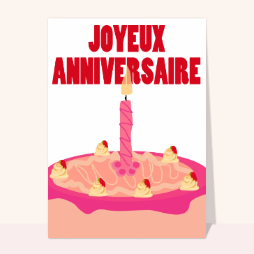 Joyeux anniversaire derrière la bougie