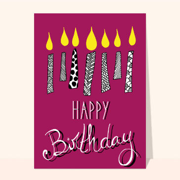 Les bougies happy birthday