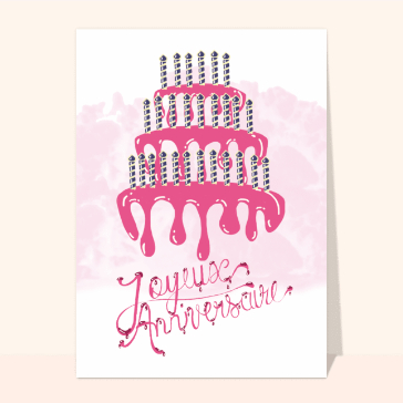 Gâteau d'anniversaire tout rose