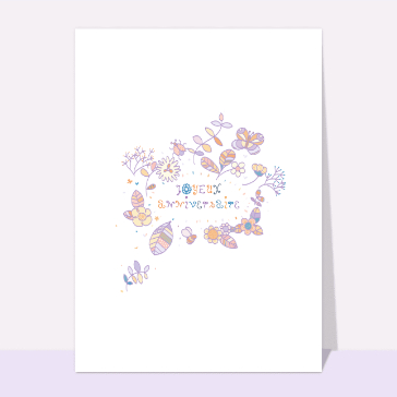 Des fleurs pour un joyeux anniversaire