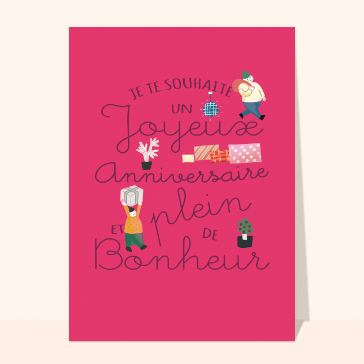 Anniversaire plein de bonheur