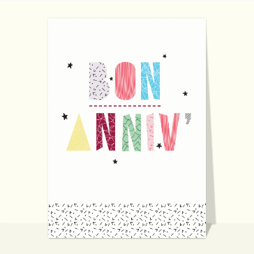 Bon anniv coloré