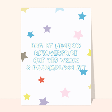 Que tes voeux s'accomplissent et étoiles