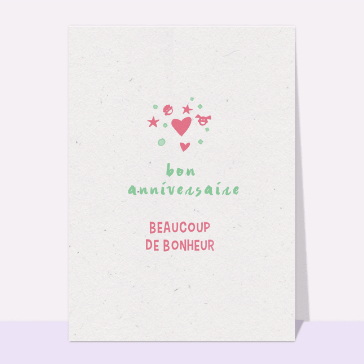 Bon anniversaire beaucoup de bonheur