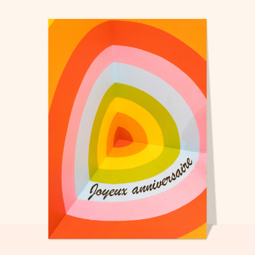 Joyeux anniversaire et cercles colorés