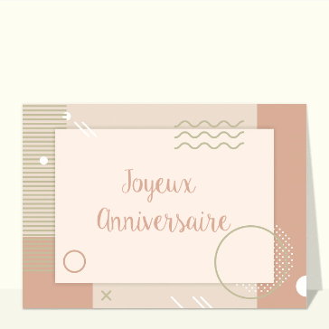 Joyeux anniversaire style art déco