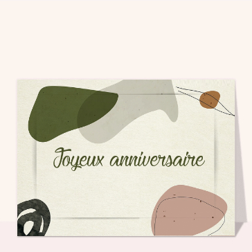 Joyeux anniversaire tons neutre et terre