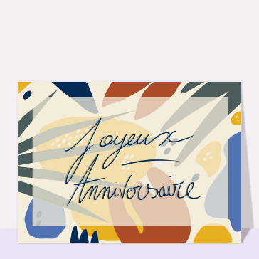 Joyeux anniversaire art abstrait
