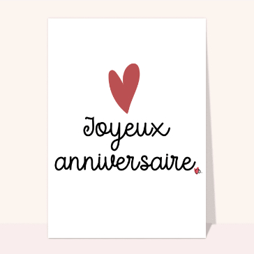 Joyeux anniversaire avec un coeur