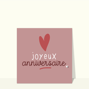 Joyeux anniversaire et joli coeur