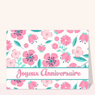 Joyeux anniversaire jolies fleurs roses