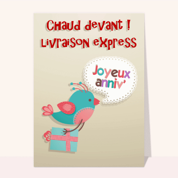 Livraison express cadeau d'anniversaire