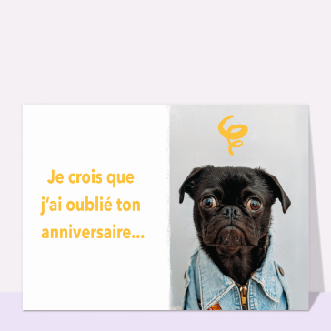 Toutou qui oublie les anniversaires
