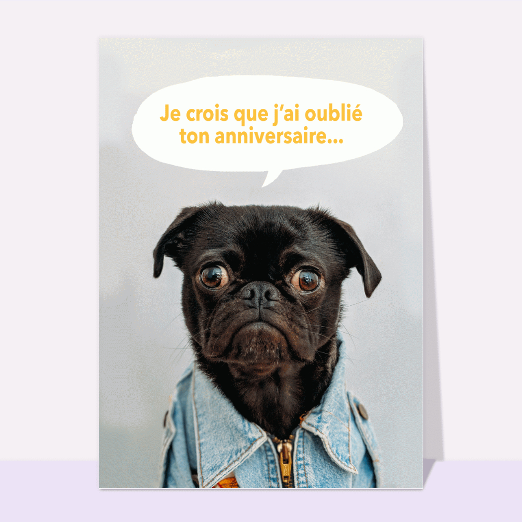 Oups, j'ai raté ton anniversaire ! Carte anniversaire en retard