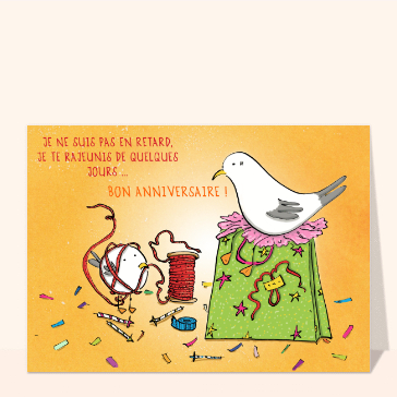 Anniversaire en retard en avance