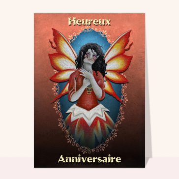 Heureux anniversaire fee papillon