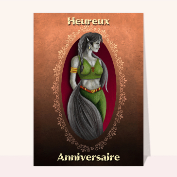 Heureux anniversaire fee et tresse