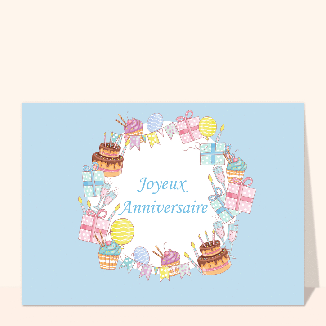 Ensemble D'affiches Vectorielles De Fête D'anniversaire Carte D