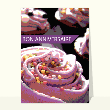 Bon anniversaire et son cupcake