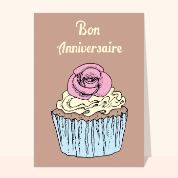 Carte gateau d'anniversaire : Bon anniversaire petit gâteau