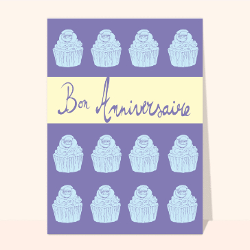 Plein de cup-cakes bon anniversaire