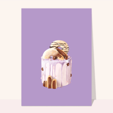 Carte d'anniversaire gourmande
