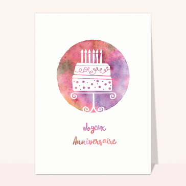 Carte gateau d'anniversaire : Délicieux gâteau d'anniversaire