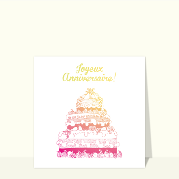 Gâteau d`anniversaire coloré