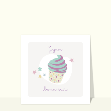 Joyeux anniversaire délicieux cupcake