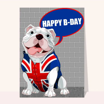 Happy B-day avec un british dog