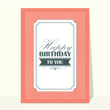 Panneau retro Happy birthday
