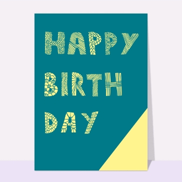 Un happy birthday texturé