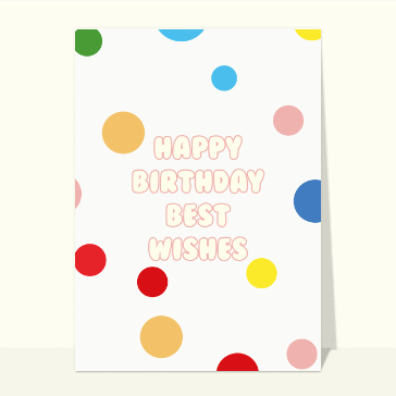 Happy birthday et ronds multicolor