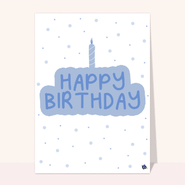 Carte Happy birthday et poids bleus