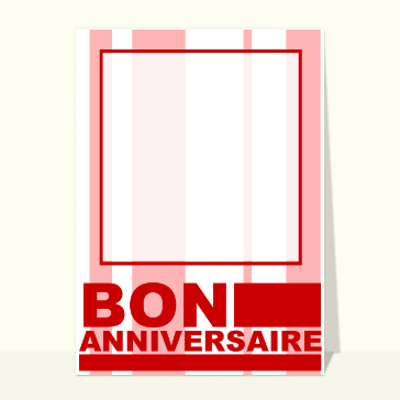 Bon anniversaire écrit en rouge