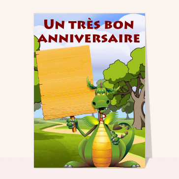 Dragon d'anniversaire à personnaliser